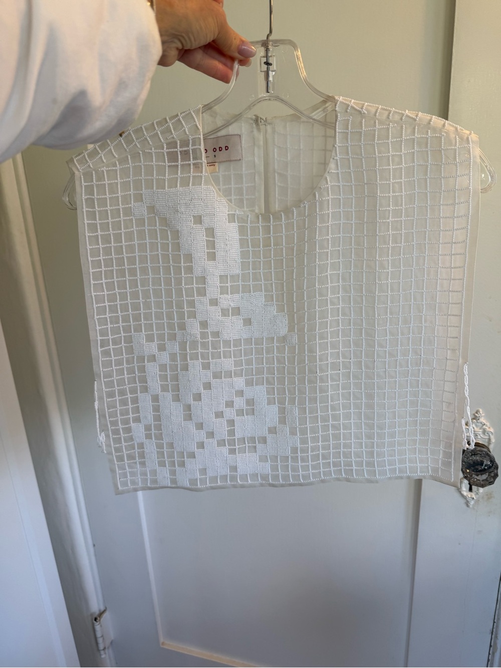 Ode to Odd Ivory Passion Beaded Bib